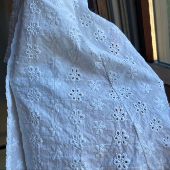 White Eyelet Wrap Dress - Picture 2 of 3